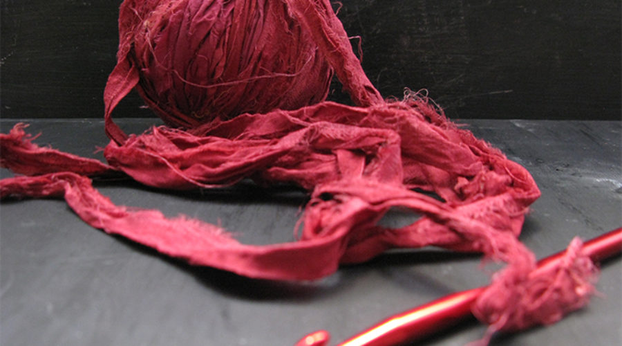 Silk yarn crocheting